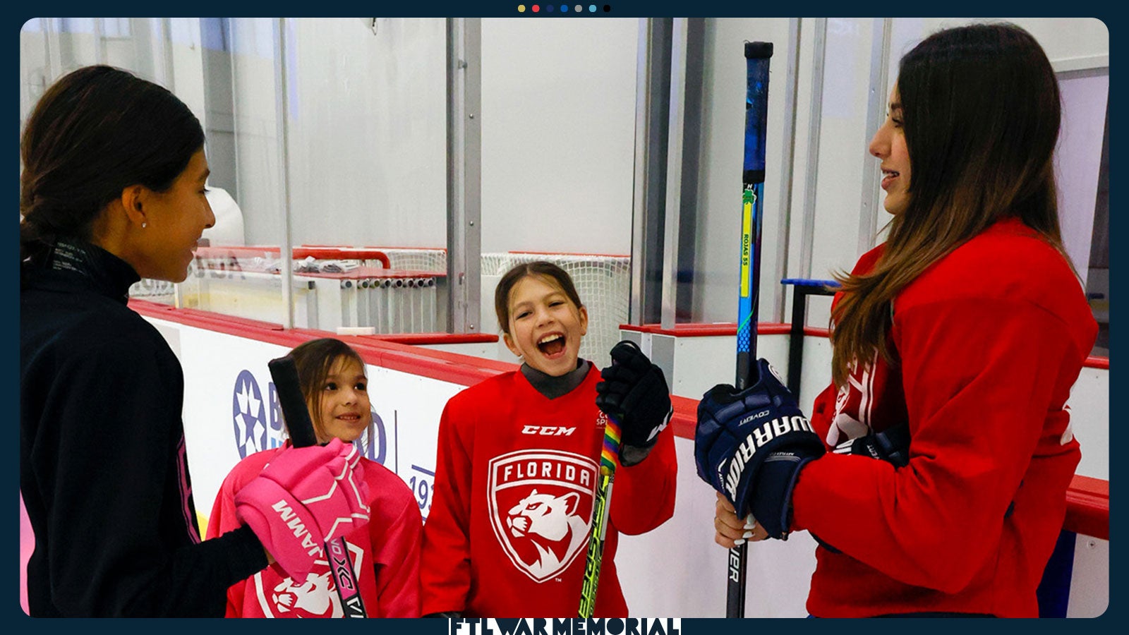 Graphic of girls playing hockey at the Baptist Health IcePlex.