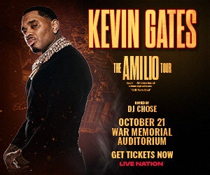Kevin Gates Announces National ‘THE AMILIO TOUR’ Coming to War Memorial Auditorium in Fort Lauderdale on Oct. 21